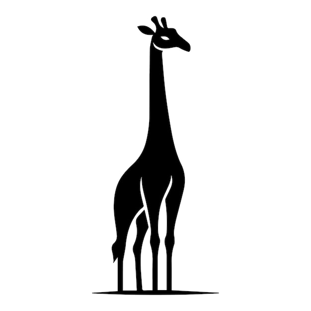 Plik wektorowy girafa camelopard girafa sylwetka edytowalna ilustracja wektorowa