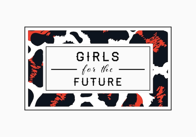 Girls For The Future Nadruk W Panterkę Grafika Ze Sloganem W Panterkę