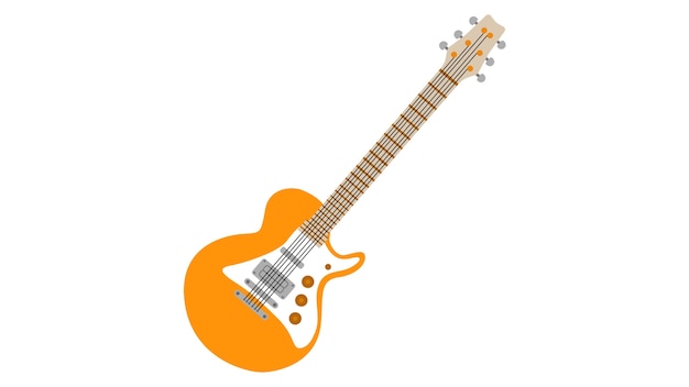 Gitara Elektryczna Insolated Ilustracji Wektorowych