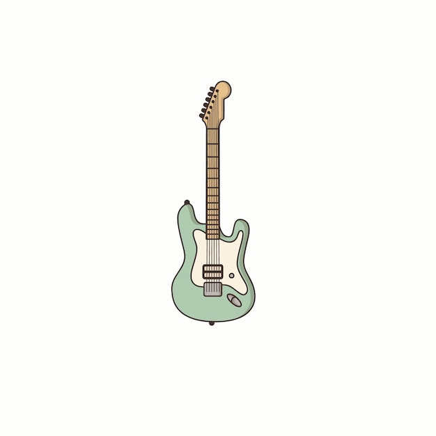 Plik wektorowy gitara elektryczna wektor ilustracja doodle stylu