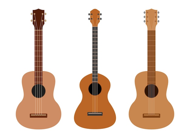 Gitara wektor ilustracja projekt na białym tle