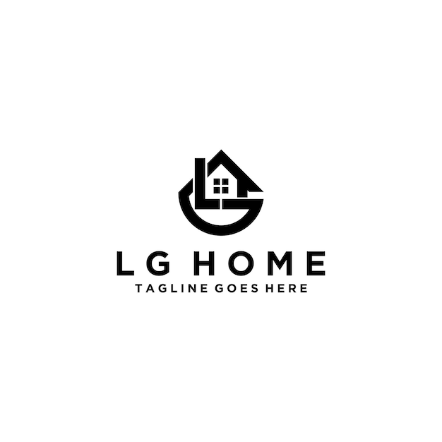 Gl Lg Szablon Projektu Logo Domu I Nieruchomości