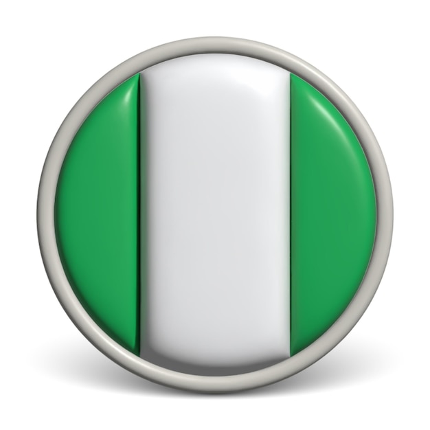 Glina Renderowania Ikony Wektora Flagi Nigerii