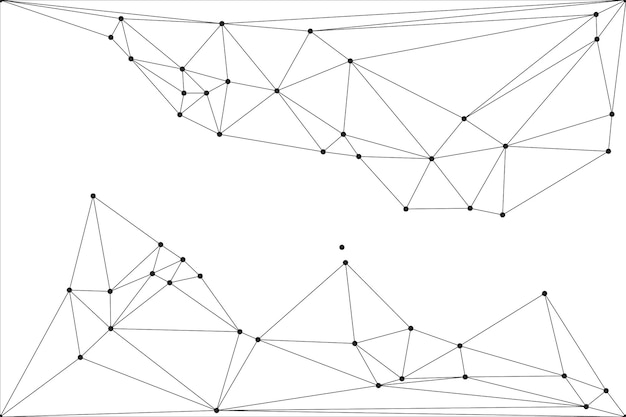 Global network connection background for banner design Abstract line background with connecting dots and lines Network Connecting dot polygon Social network communication Internet technology