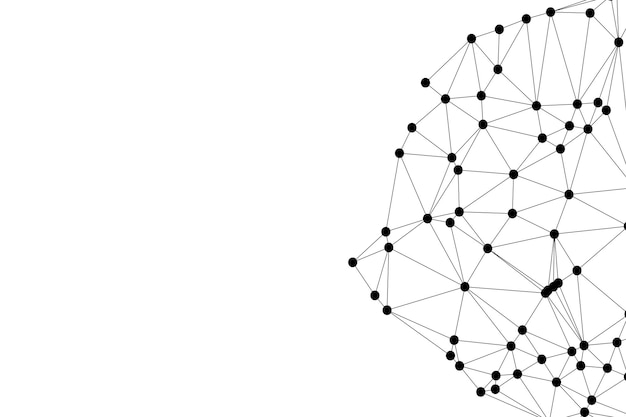 Global network connection background for banner design Abstract line background with connecting dots and lines Network Connecting dot polygon Social network communication Internet technology