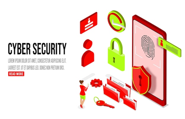 Globalne bezpieczeństwo danych bezpieczeństwo danych osobowych cyberbezpieczeństwo danych online ilustracja koncepcja