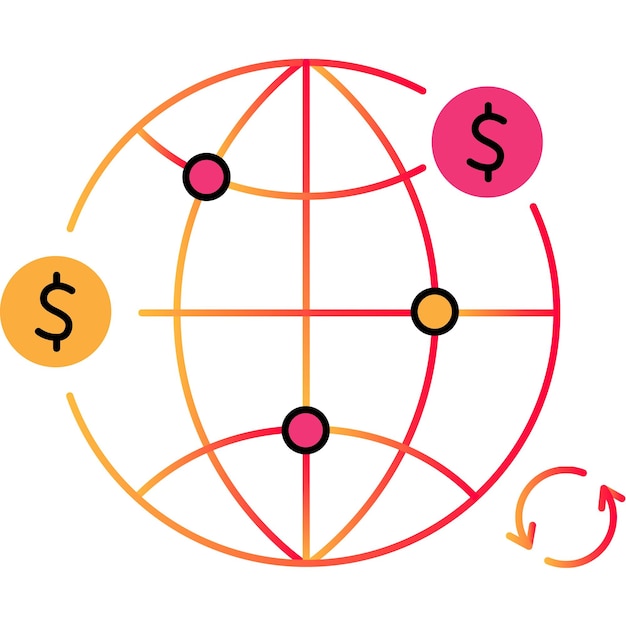 Globalne Finanse Zarys Logo Linii Banku świata