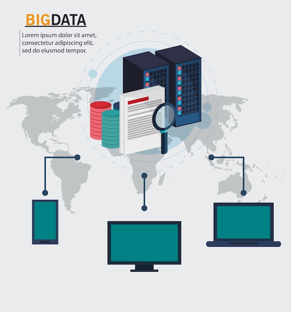 Globalne wyszukiwanie urządzeń technologii danych Big Data