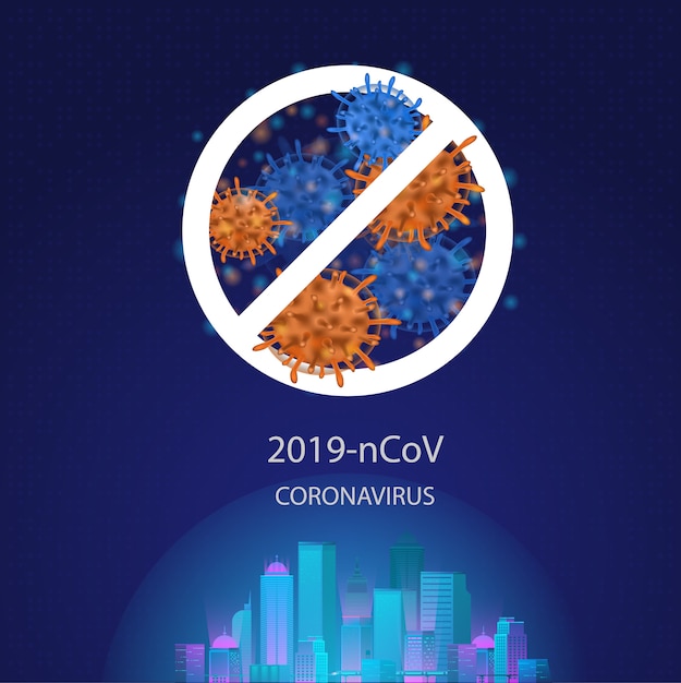 Globalny Koronawirus, Virus Alert. Ilustracja Koronawirusa Koncepcji