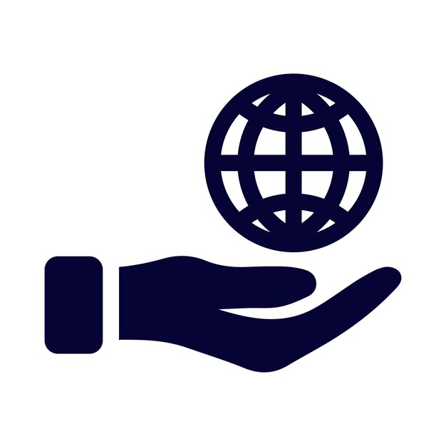 globe hand world net globe on hand ikona