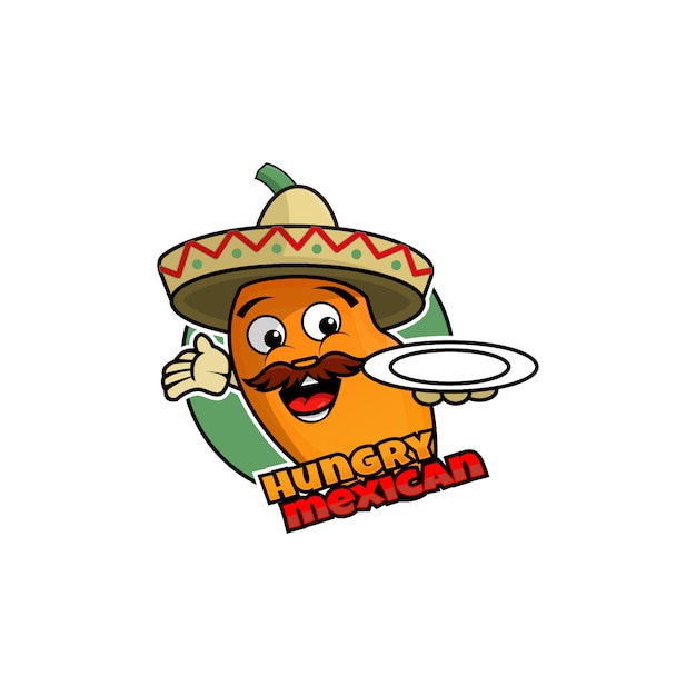 Głodny Meksykański Wzór Logo