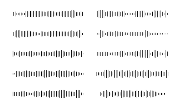 Głosowa Ikona Wiadomości Dźwiękowej Wzór Fali Dźwiękowej Ilustracja Wektora