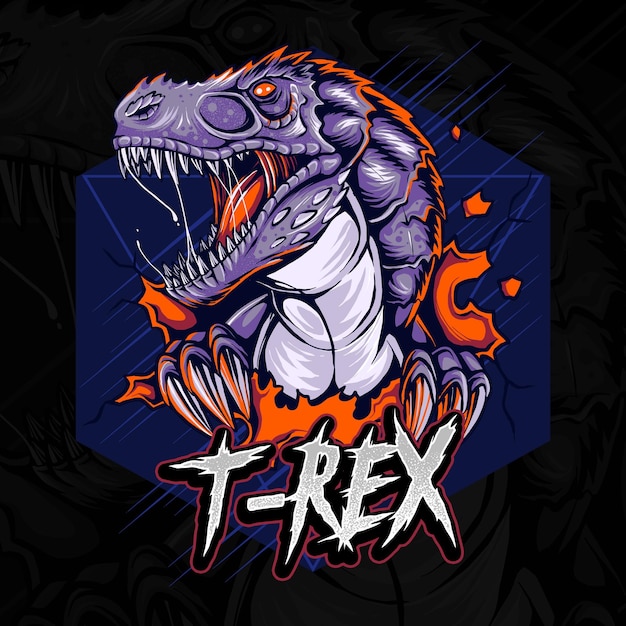 Głowa dinozaura T-Rex, który wygląda naprawdę fajnie
