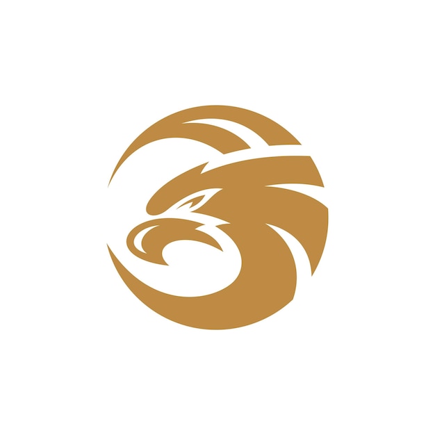 Głowa Orła Z Abstrakcyjnym Projektem Logo Skrzydła Ptak Sokół Lub Ikona Wektora Jastrzębia