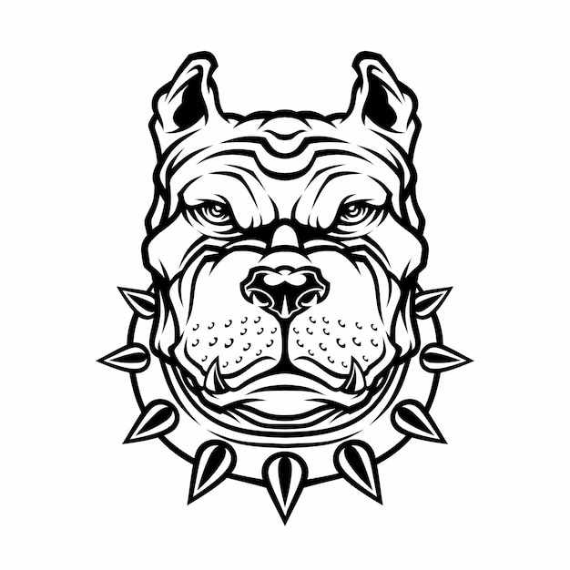 Głowa psa American Pitbull Terrier