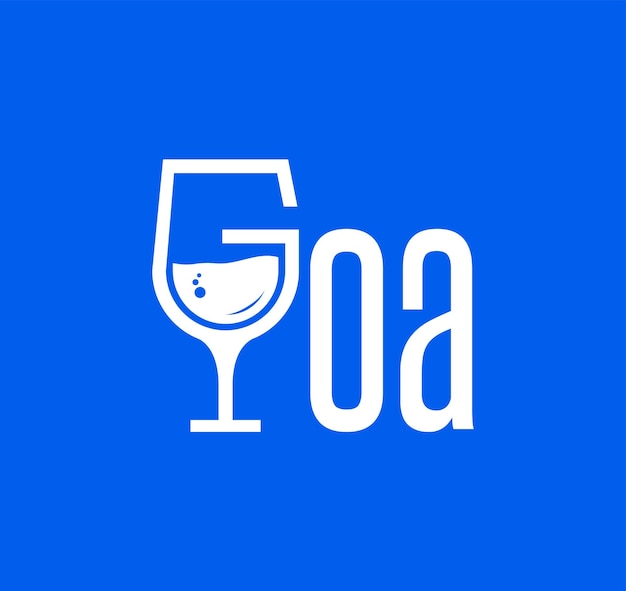 Goa. Konceptualny logotyp miasta Goa.