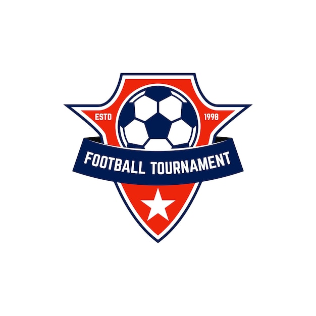 Plik wektorowy godło klubu piłki nożnej. element projektu logo, etykieta, znak, plakat.