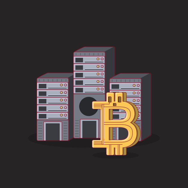 Godło kryptowalut z ikoną bitcoin symbol