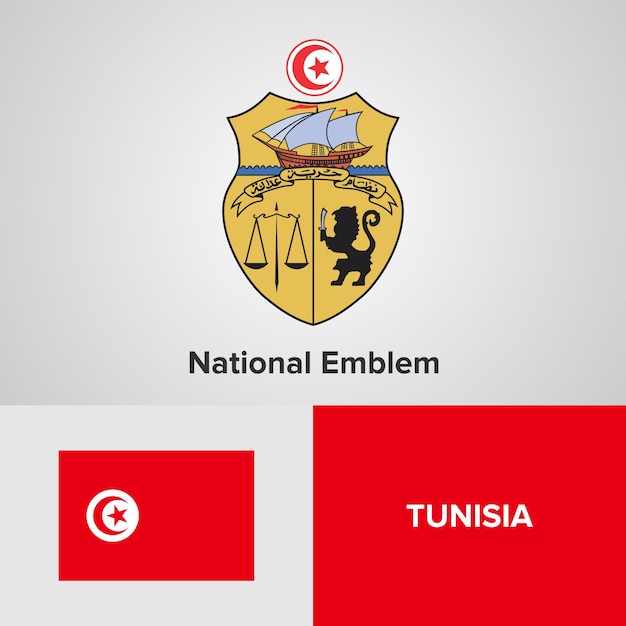 Godło Narodowe Tunezji I Flaga