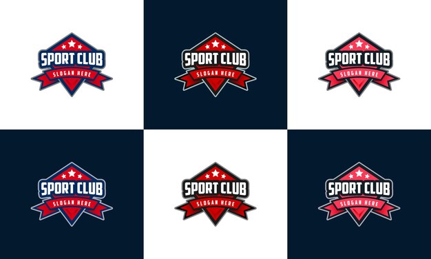 Godło Sportowe Logo, Zestaw Szablonu Logo Odznaka Esport