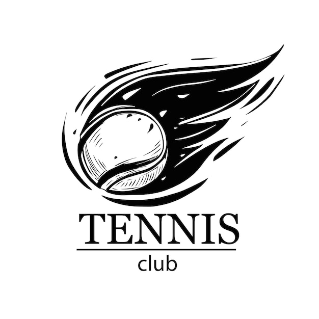 Godło Tenis. Piłka Tenisowa. Klub Tenisowy, Szkoła Tenisa, Turniej. Projekt Logo.