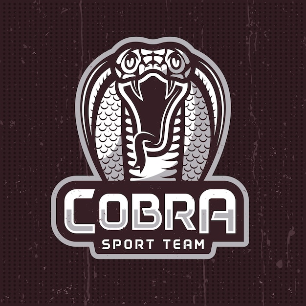 Godło Twarzy Cobra Lub Logo Drużyny Sportowej Z Tekstem Nagłówka