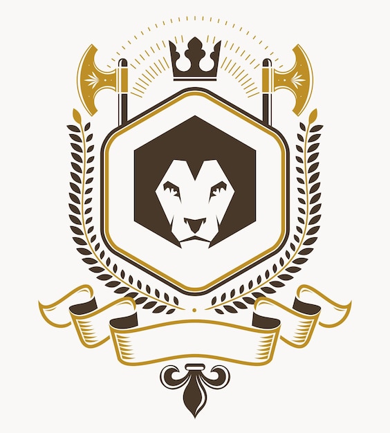Godło Vintage, wektor heraldyczny projekt.