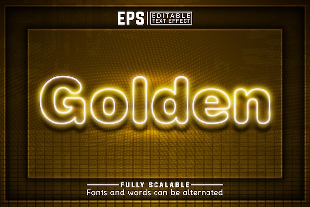GOLDEN 3d Edytowalny efekt tekstowy