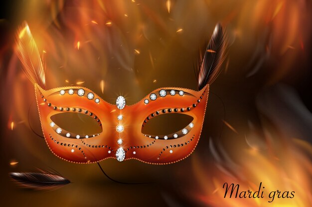 Golden Carnival Mask, Masquerade, Mardi Gras. Karnawałowy Błyszczący Napis, Zaproszenie Na Karnawał.