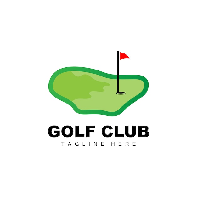 Golf Ball Logo Wektor Kij Golf Outdoor Sports Gra Dyscyplina Projekt Ikona Szablonu