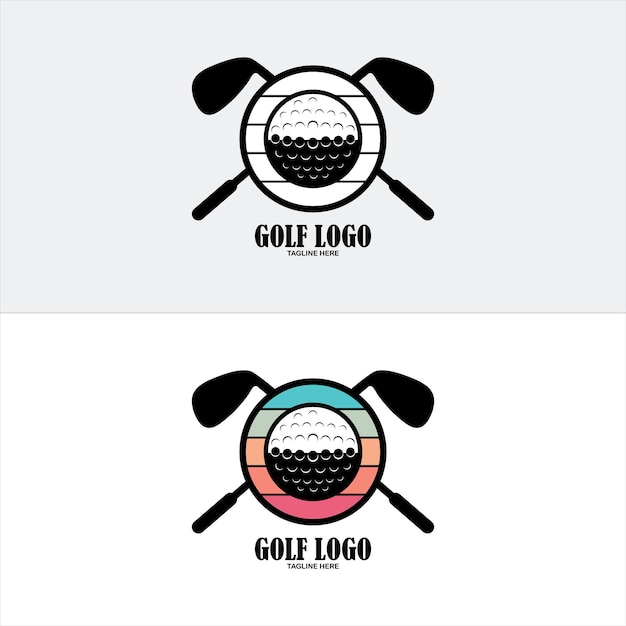 Golf Logo Szablon Wektor Ilustracja Ikona Design