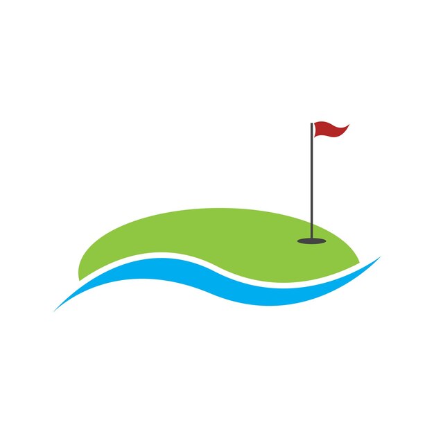 Golf Sport Logo Design Szablon Wektor Ilustracja