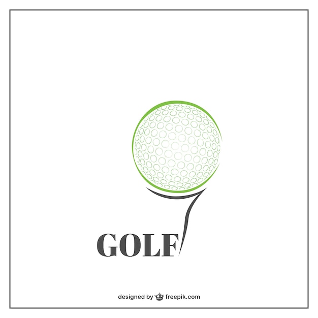 Golf szablon logo drzewo