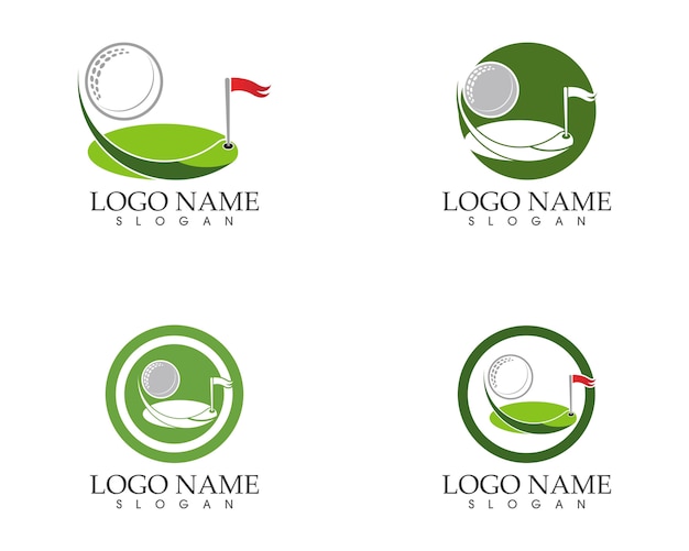 Plik wektorowy golfowa ikona loga projekta wektoru ilustracja