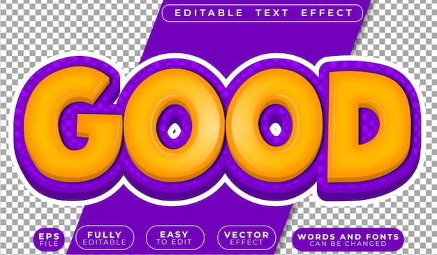 Good Orange Purple Happy Fun Smart W pełni edytowalny plik tekstowy wektorowy