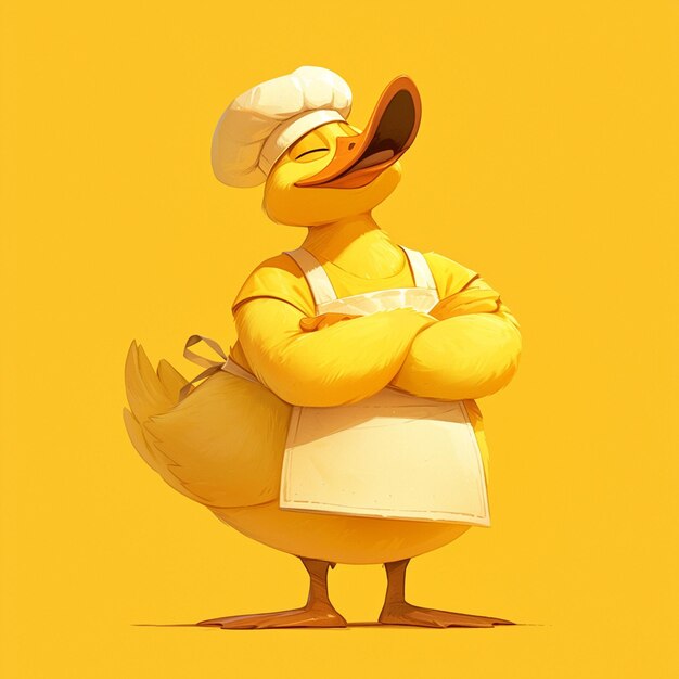 Plik wektorowy goose baker w stylu kreskówki