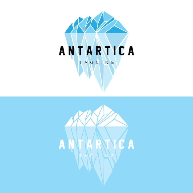 Plik wektorowy góra logo antarktyda iceberg projektowanie logo natura krajobraz wektor ikona produktu marki