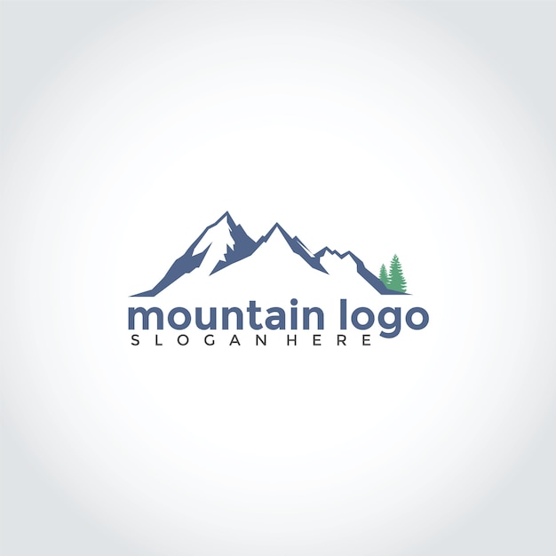 Góra Ze świerkowym Logo Design