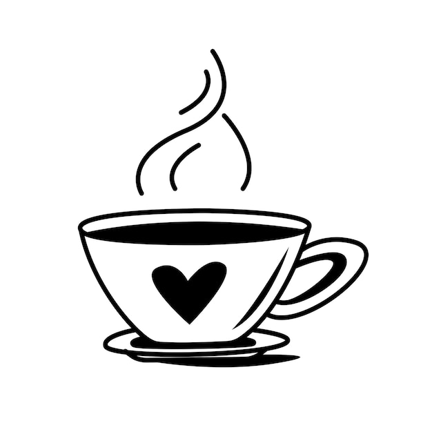 Plik wektorowy gorąca herbata w ciepłym kubku w stylu bazgroły ilustracja wektorowa symbolu rozgrzewki na zimno