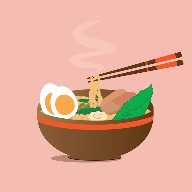 Gorąca Zupa Ramen w Misce