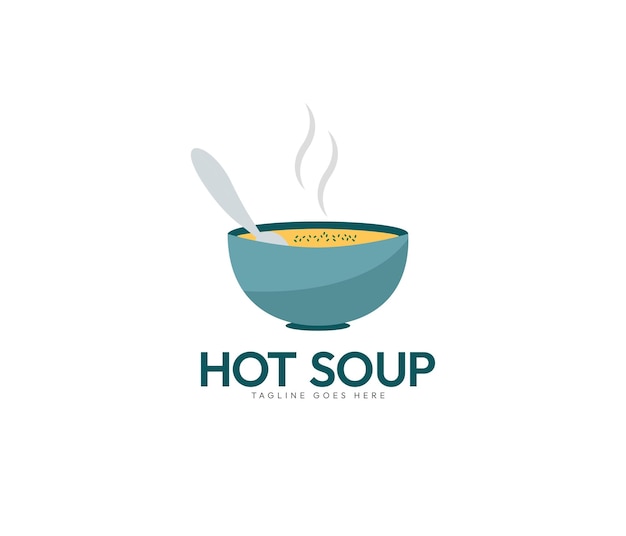 Plik wektorowy gorąca zupa wektor logo szablon zupa biznes logo