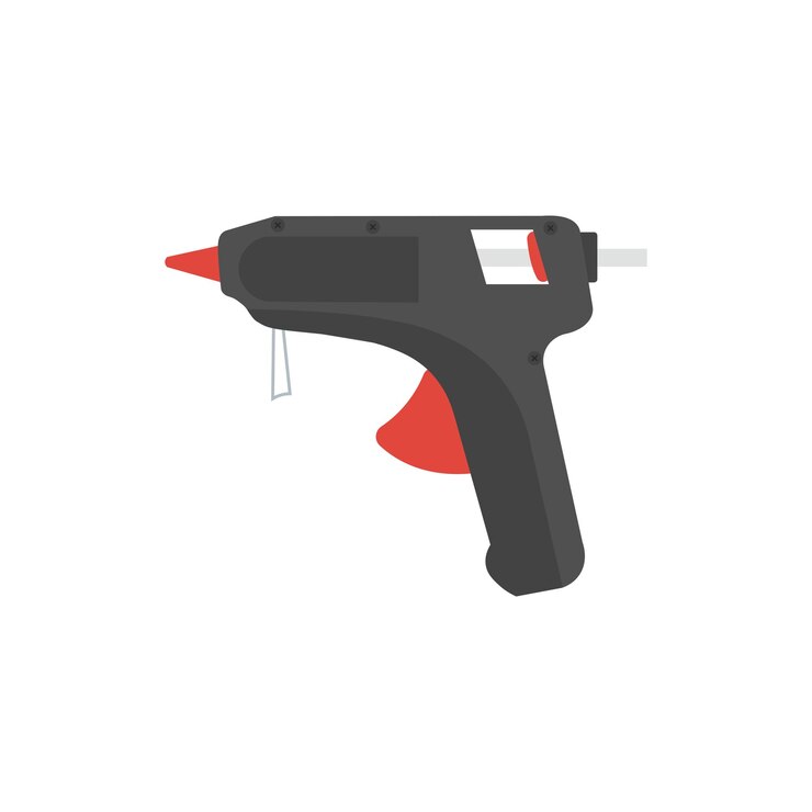 Wektor gorący pistolet na białym tle ilustracji wektorowych