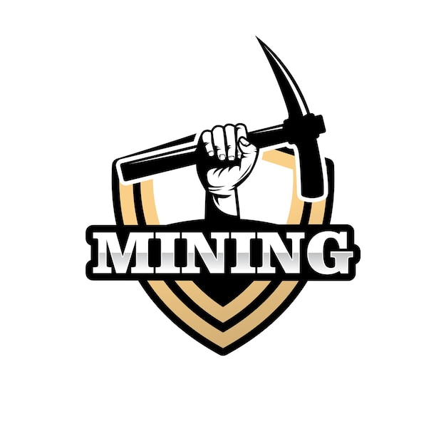 Górnictwo Logo Szablon Wektor Projektu