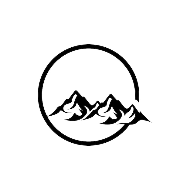 Górskie Logo Natura Krajobraz Zobacz Projekt Wspinaczy I Ilustracja Szablonu Przygody