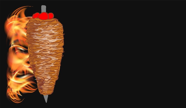 Gotowanie Shawarma i składniki do kebaba
