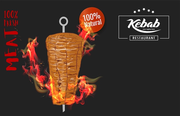 Gotowanie Shawarma i składniki do kebaba