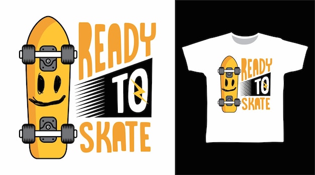 Gotowy Do Projektowania Koszulki Z Typografią Skate