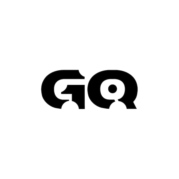 GQ monogram logo projekt list tekst nazwa symbol monochromatyczne logotyp alfabet znak proste logo