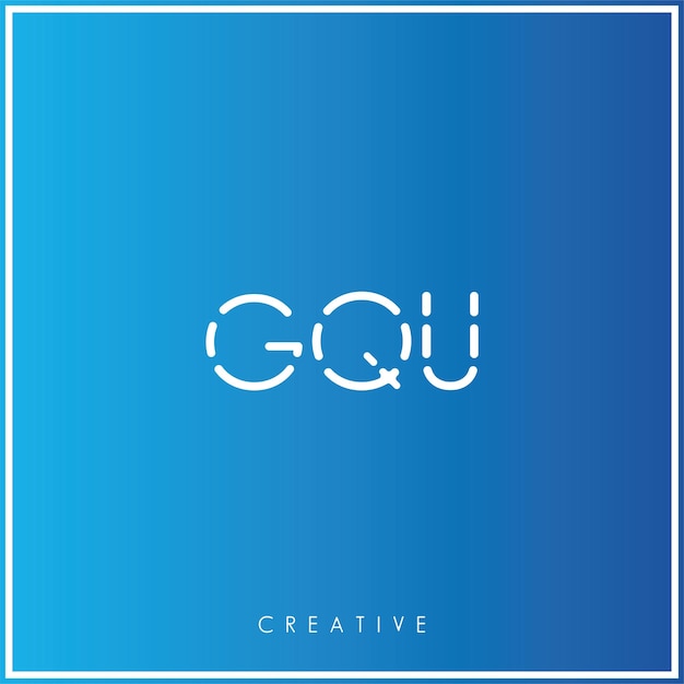 Gqu Premium Wektor Ostatni Projekt Logo Kreatywne Logo Wektor Ilustracja Monogram Minimalne Logo