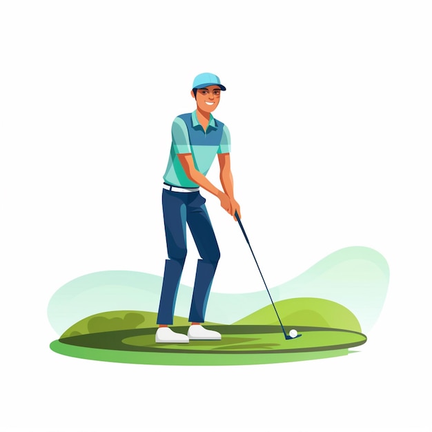 Gra wektorowa projekt sportowy kurs klub piłkarski sprzęt golfowy graficzny pla golfowy